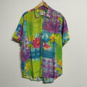 ＵＳフルギ JAMS WORLD / ジャムズワール　90's 花柄 ワッシャー加工 レーヨン アロハシャツ シャツ、ブラウス シャツ、ブラウス M