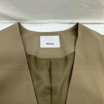 ゼロエイトサーカス 20ss High count gabardine sleeveless coat ノースリーブ コート コート コート 1 ベージュ / ベージュ_画像4