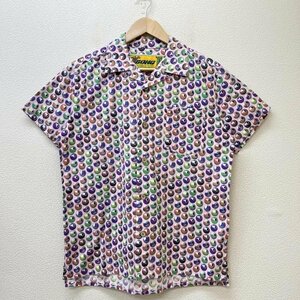 古着 BONG ORIGINAL CLOTHING ボング ビリヤード 総柄 プリント オープンカラー ボックス シャツ、ブラウス シャツ、ブラウス M