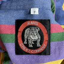 古着 JEANS CREWZ COMPANY 長袖 マルチカラーストライプ コットン ボタンダウンシャツ シャツ、ブラウス シャツ、ブラウス FREE_画像9