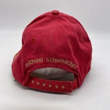 古着 F1 MICHAEL SCHUMACHER SIX TIMES 刺? キャップ 帽子 帽子 - 赤 / レッド ロゴ、文字 X 刺繍_画像5