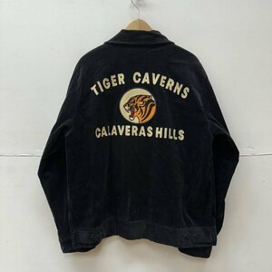 古着 Backers TIGER CAVERNS CALAVERAS 刺繍 コーデュロイ ジャケット ジャケット、上着 ジャケット、上着 L 黒 / ブラック