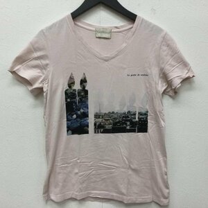 ファクトタム 0164513 Vネック プリント 半袖Ｔシャツ 609 Tシャツ Tシャツ 44 桃 / ピンク プリント