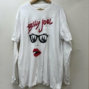 古着 THRIFTY LOOK スリフティールック リメイク レイヤードＴシャツ BILLY JOEL ビリー ジョエル Tシャツ Tシャツ - 白 / ホワイト