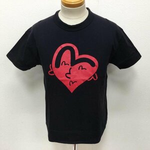 エヴィス YAMANE ヤマネジーンズ ハート＆フェイスプリント 半袖Ｔシャツ 609 Tシャツ Tシャツ 40 黒 / ブラック X 赤 / レッド