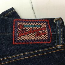 ワコマリア WM-32 刺繍ロゴ ストレート デニムパンツ ボタンフライ パンツ パンツ M インディゴ / インディゴ 無地_画像7