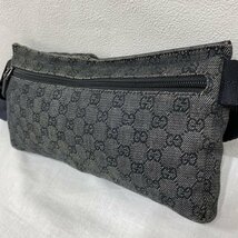 グッチ GUCCI ボディバッグ ウェストポーチ ウェストバッグ GGキャンバス レザー 28566 200047 ユニセックス BLK ボディバッグ -_画像6