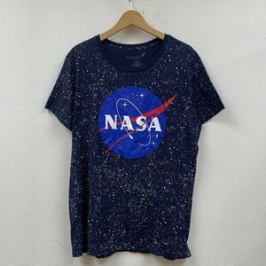 ＵＳＥＤ古着 半袖 Tシャツ T Shirt ロゴ ペインティング ブラッシュ NASA ビッグプリント Tシャツ Tシャツ XXL 紺 / ネイビー