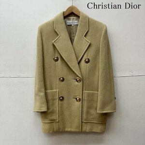  Christian Dior Anne gola шерсть двойной жакет дизайн золотой кнопка жакет, верхняя одежда жакет, верхняя одежда S