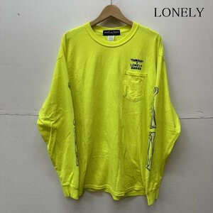 ロンリー WORLD wide FAMOUS ロンT 長袖 Tシャツ Tシャツ Tシャツ XL 黄 / イエロー