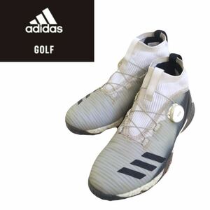 美品 最高級 adidas GOLF BOOST ボアダイヤル スニーカー ゴルフシューズ ゴルフスパイク メンズ25.0cm アディダス ゴルフウェア 231220