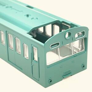 TOMIX クハ103-500 初期型非冷房車 エメラルドグリーン色 ボディ+ガラス 1両分入り 98534 国鉄 103系通勤電車基本セットAからのバラシ