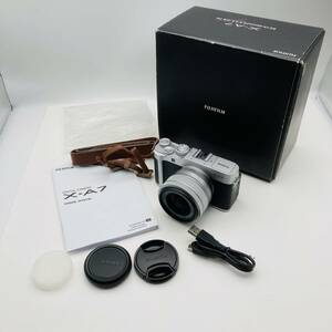 52S【中古品】フジフィルム FUJIFILM ミラーレス一眼カメラ「X-A7 レンズキット」シルバー