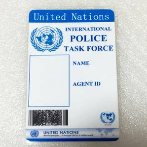☆ アメリカ 人気 刑事ドラマ グッズ UN 国連 国際連合 機動警察 風 IDカード ブランク（未記入）タイプ （検索：ポリスバッジ） ☆の画像1