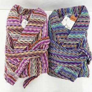 ★未使用★ペア2着セット★MISSONI★ミッソーニ バスローブ ペア★ジェノバ★サイズL + M★