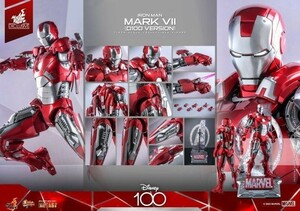 ホットトイズ　 MMS696 D54 1/6スケールフィギュア アイアンマン・マーク7 Iron Man Mark 7 Mark VII (D100 Version)Disney 100th 限定