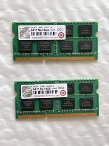 Transcend ノートPC用メモリ PC3-10600 DDR3 1333 8GB 1.5V 204pin SO-DIMM Kit (4GB×2)【中古】