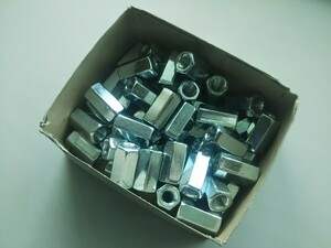 ●送料無料 高ナット M10×30mm(40個) 対辺17mm ピッチ1.5(並目) ユニクロ 長ナット ロングナット 六角ナット 寸切り固定等に 未使用保管品