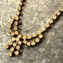 フランスヴィンテージ 金の太陽と銀の月の首飾り ガラス製の宝石たちg ゴールド ネックレス アンティーク ビジュー ファッション レトロ_画像3