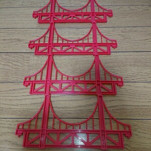 プラレール 赤色のつり橋 4枚2セット 大鉄橋【まとめて大量出品中】