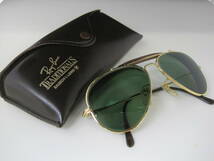 ●〇Ray・Ban TRADITIONALS BAUSCH&LOMB BRONX 58□14 サングラス レイバン BL RAY-BAN-LIC 度入り ゴールド_画像1