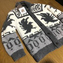 【激レア】廃盤/￥58300/Kashwere/カシウエア/カウチン/カーディガン/ガウン/Cowichan/Cardigan/バスローブ/ローブ/ブランケット/パジャマ_画像3