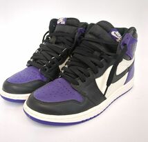 ナイキ AIR JORDAN 1 RETRO HI OGエア ジョーダン 1 OG レトロ コートパープル スニーカー SIZE 25.5cm 555088 501 NIKE ◆3115/登呂店_画像1