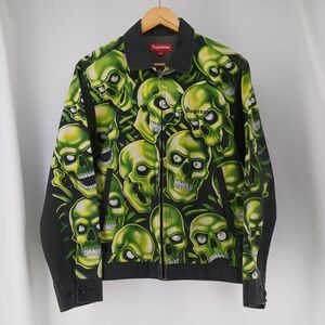 シュプリーム　ジャケット　サイズ S　スカル柄　ブラック　18SS　メンズ　Skull Pile Work Jacket　Supreme　古着　中古　◆3114/高洲店