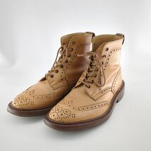 トリッカーズ　カントリーブーツ　サイズ UK 9　ライトブラウン　メンズ　563412　Tricker’s　靴　古着　中古　◆3114/高洲店_画像1