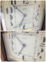 SU■ジャンク■ TOYO 東洋時計 置時計 8DAY 木製フレーム ぜんまい式 時計 アンティーク コレクション インテリア 昭和レトロ 当時物 _画像6