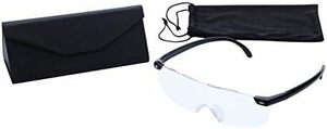  black kobo both hand . possible to use glasses magnifier body + storage pouch set black 