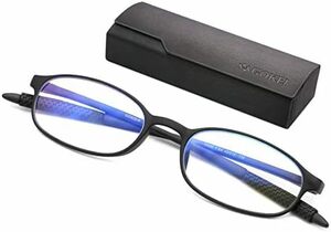 1.8 times black magnifying glass magnifier glasses type Roo . super light weight 1.8 times blue light cut function 6 point set enlargement glasses glasses ru