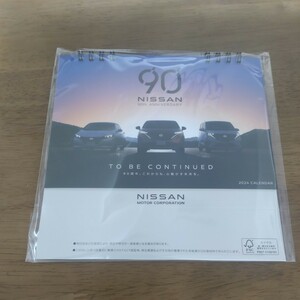 未開封 日産 卓上カレンダー カレンダー 2024 日産卓上カレンダー NISSAN 90th ANNIVERSARY