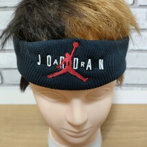 JORDAN（ジョーダン）ヘアバンド 黒 美品 縦4.5×横45cm（ネコポス発送！）NIKEナイキバスケ_画像3