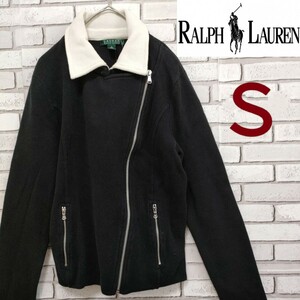 POLO RALPHLAUREN（ポロラルフローレン）フルジップジャケット S 黒 美品（De18）デザインジャケット③