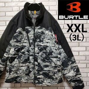 BURTLE（バートル）ワークウェア XXL（=3L） 黒×灰 美品 （Ju1）No.5020 厚手ダウンジャケット作業着作業服