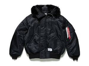 新品 未使用 23AW WTAPS N-2B CORE SPEC / JACKET NYLON.TWILL.ALPHA INDUSTRIES BLACK Sサイズ ダブルタップス n2b n2-b　ブラック 黒