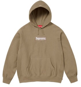 国内正規品　S supreme box logo hooded sweatshirt dark sand 23fw シュプリーム ボックスロゴ