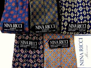 卸価格■５本 全同一 ブランド ネクタイ セット■№6791■ ニナリッチ【NINA RICCI】 ５本 まとめ売■ 