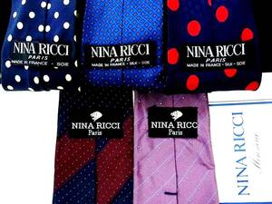 卸価格■５本 全同一 ブランド ネクタイ セット■№6781■ ニナリッチ【NINA RICCI】 ５本 まとめ売■ 