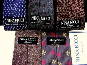 卸価格■５本 全同一 ブランド ネクタイ セット■№6782■ ニナリッチ【NINA RICCI】 ５本 まとめ売■ 