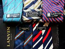 卸価格■５本 全同一 ブランド ネクタイ セット■№6521■ ランバン【LANVIN】 ５本 まとめ売■ _画像1