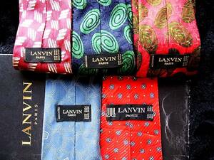 卸価格■５本 全同一 ブランド ネクタイ セット■№6527■ ランバン【LANVIN】 ５本 まとめ売■ 