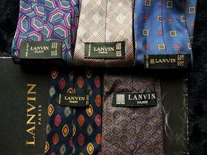 卸価格■５本 全同一 ブランド ネクタイ セット■№6528■ ランバン【LANVIN】 ５本 まとめ売■ 