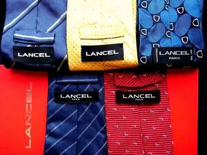 卸価格■５本 全同一 ブランド ネクタイ セット■№6537■ ランセル【LANCEL】 ５本 まとめ売■ 