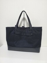 中古美品 PORTER ポーター 吉田カバン トートバッグ ブラック レザー 本革 ナイロン F41_画像1