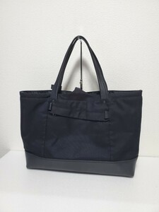 中古美品 PORTER ポーター 吉田カバン トートバッグ ブラック レザー 本革 ナイロン F41