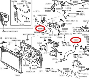 送料無料 アリスト JZS161 ２JZGTE トヨタ 純正 16571 16572 ラジエータ ホース イン アウト セット新品 未使用 ラジエター アッパー ロア