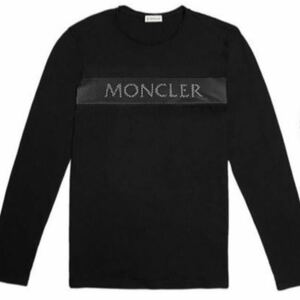 ★最新作★ MONCLER ロンT 長袖Tシャツ Ｌ　ブラック ロゴ ワッペン モンクレール スウェット トレーナー 国内正規品 完売品 入手困難