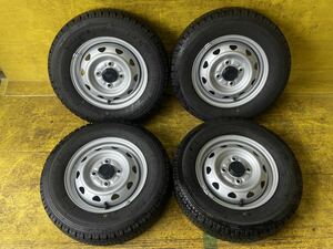 鉄ホイール 【商品番号T-2899】12×3.5J＋45 PCD100 /H4 ハブ径約60mm トーヨー DELVEX935 145/80R12 80/78N LT 4本